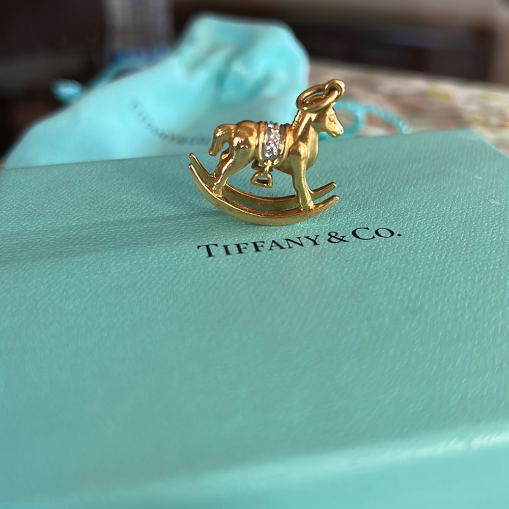 Tiffany gold rocking horse with diamonds 💎